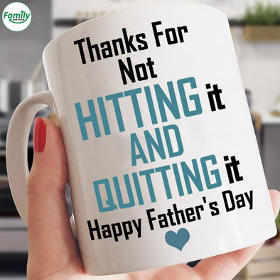 Hitting it and Quitting it Happy Father's Day-kv Mugs