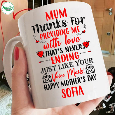 Happy Mother's Day Mum Thanks for providing me Mugs
