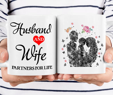 Husband and wife partners for life Mugs