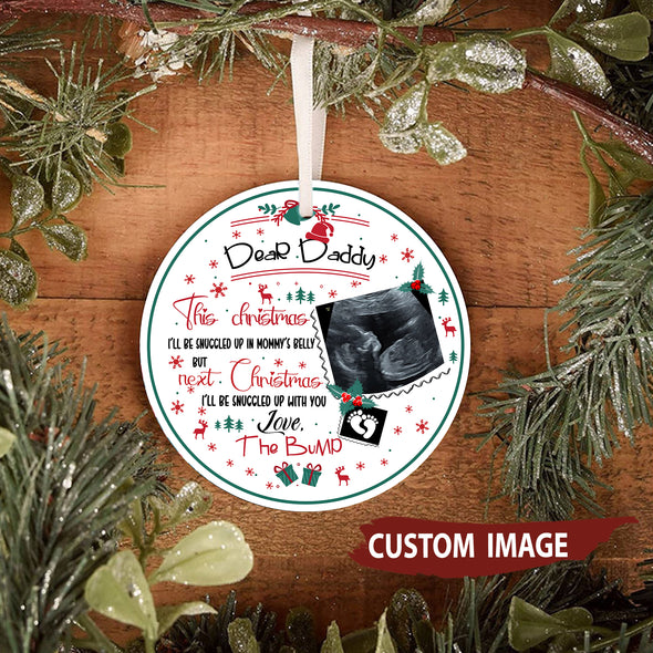 Personalized This Christmas 2021 I'll Be Snuggled Up Two Side Ornament Gift For Dad - Mc