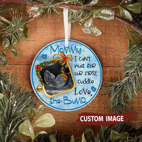 Personalized This Christmas 2021 I'll Be Snuggled Up Two Side Ornament Gift For Mommy I Can't Wait For Our First Cuddle - pp