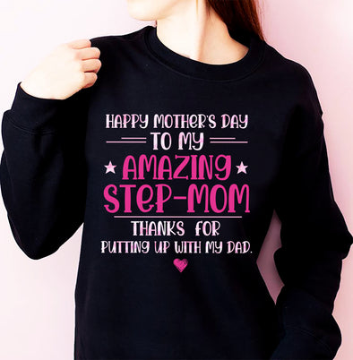 Amazing step mom Crewneck Sweatshirt