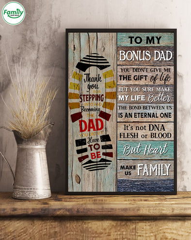 To my bonus Dad Make us Family-kv Vertical Poster