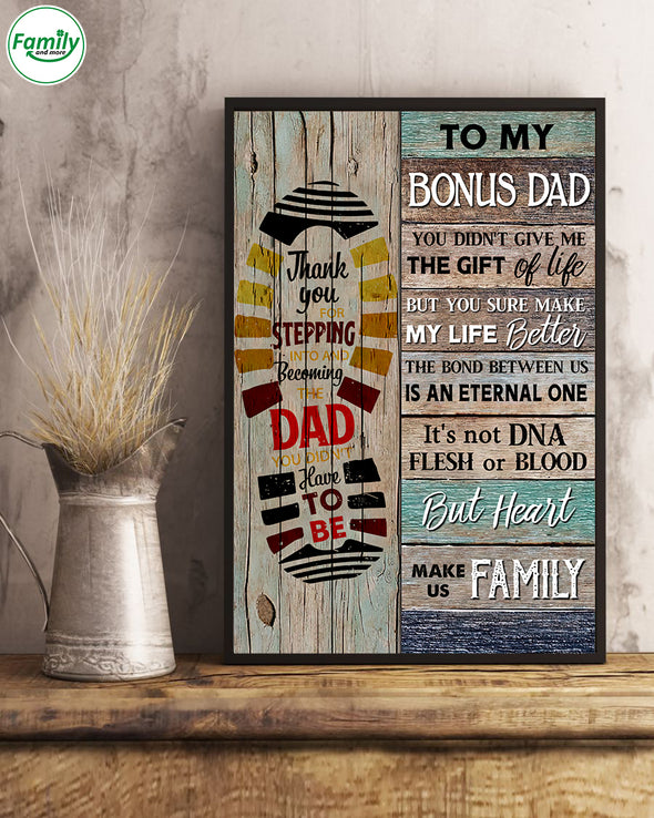 To my bonus Dad Make us Family-kv Vertical Poster