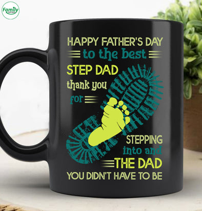 Happy Father's Day to the best step Dad-mc Mugs