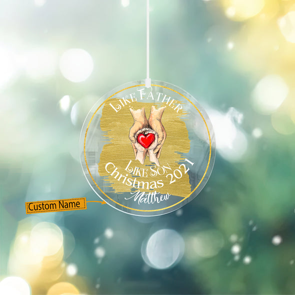 Gift For Dad Like Dad Like Son Christmas 2021 Ornament - Mc