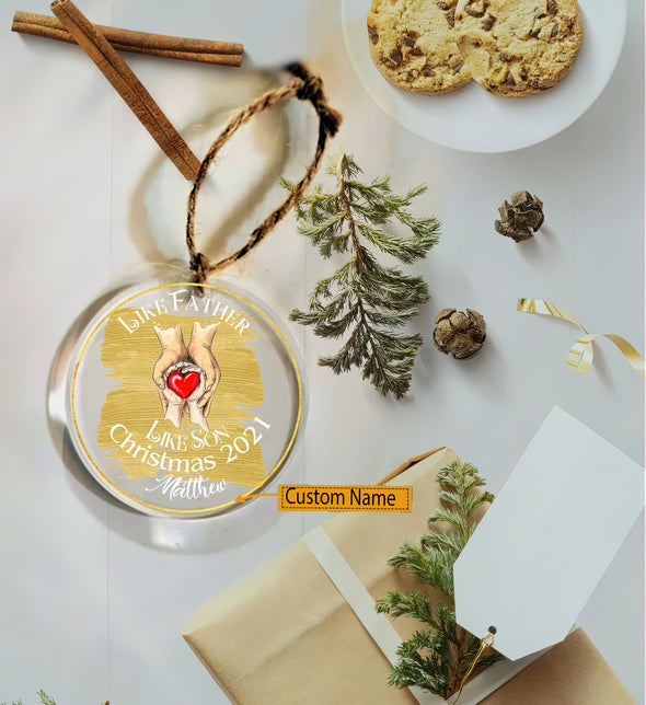 Gift For Dad Like Dad Like Son Christmas 2021 Ornament - Mc