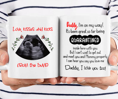 Personalized Gift For Daddy Love, Kisses And Kicks Mugs - Mc
