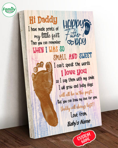 Hi Daddy When I Was So Small And Sweet-kv Gallery Wrapped Canvas Prints