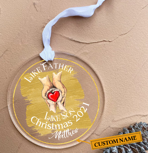 Gift For Dad Like Dad Like Son Christmas 2021 Ornament - Mc