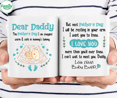 Dear Daddy I'm snuggled warm and safe-kv Mugs