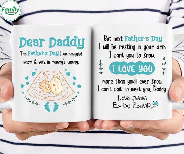 Dear Daddy I'm snuggled warm and safe-kv Mugs
