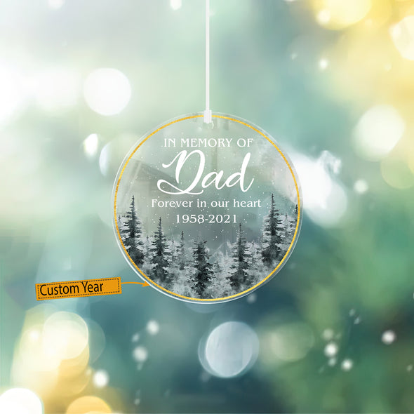 Personalized Gift For Dad In Memory Of Dad Forever In Our Heart Ornament - Mc - 2908218