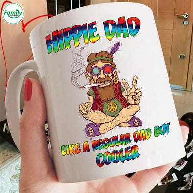 Hippie Dad Like A Regular Dad But Cooler-mc Mugs