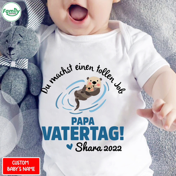 Du Machst Einen Tollen Job Papa Vatertag Baby Onesie - AD