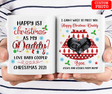 Personalized Gift For Daddy Happy 1st Christmas As My Daddy Mugs - Mc
