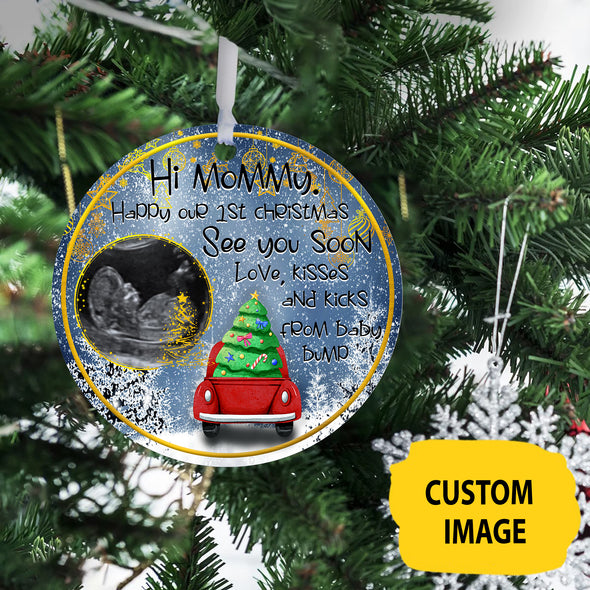 Personalized This Christmas 2021 I'll Be Snuggled Up Two Side Ornament Gift For Mommy See You Soon - Mc