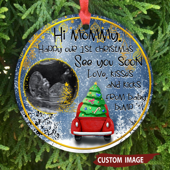 Personalized This Christmas 2021 I'll Be Snuggled Up Two Side Ornament Gift For Mommy See You Soon - Mc