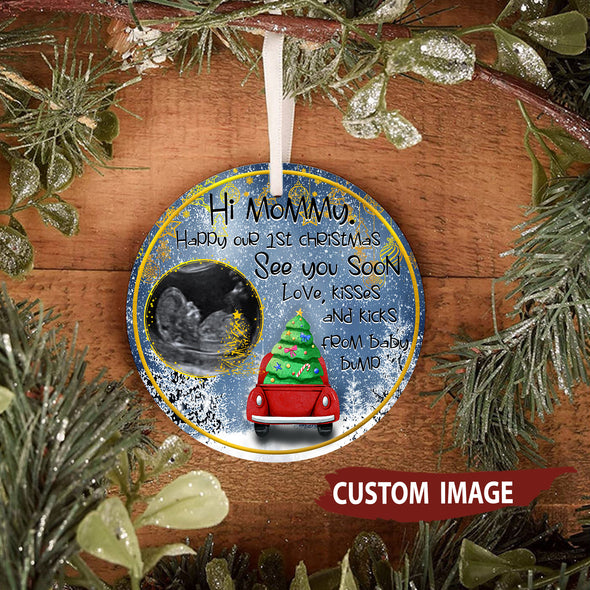 Personalized This Christmas 2021 I'll Be Snuggled Up Two Side Ornament Gift For Mommy See You Soon - Mc