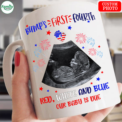Bump's First Fourth Red, White And Blue our baby is due-mc Mugs