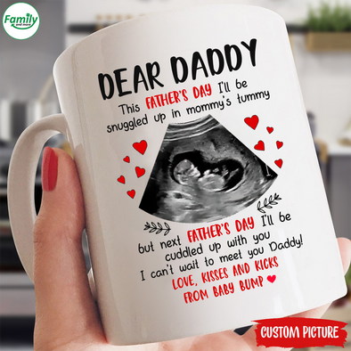 Dear Daddy Love, Kisses and Kicks from Baby Bump-nk Mug