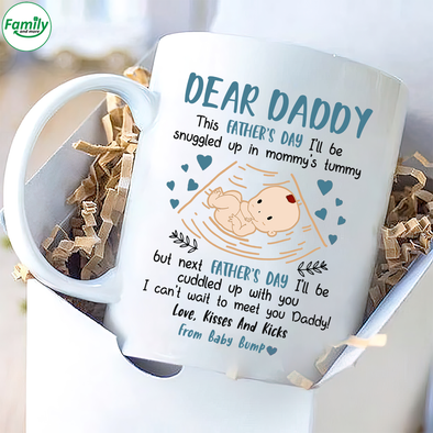 Dear Daddy Kisses and Kicks-nk Mugs