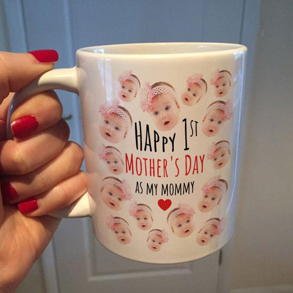 Personalized Gift For Moms Happy 1st Mother's Day Mug