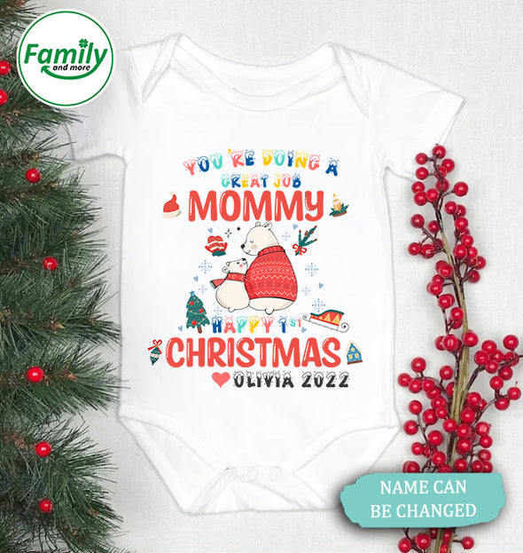 Gift For Mommy Happy 1st Christmas Onesie - NT - AV1409223