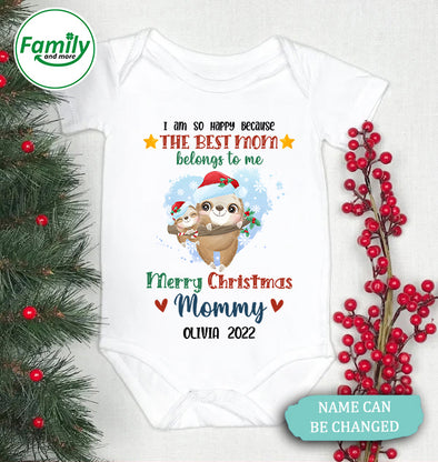 Personalized Gift For Mommy The Best Mom Belongs To Me Baby Onesie - NT - HB1110223
