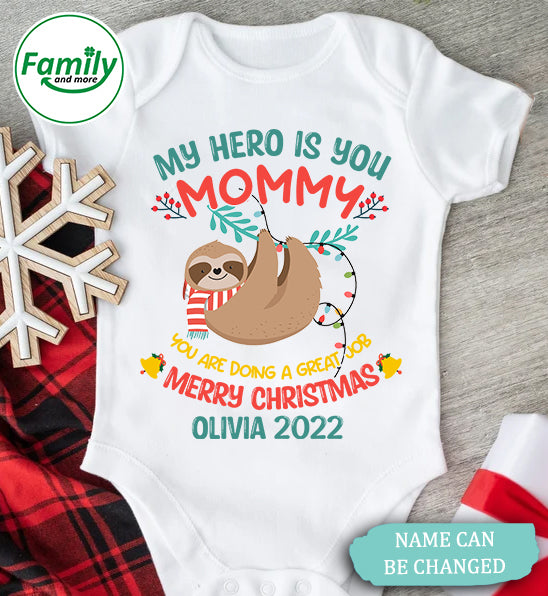 Personalized Gift For Mommy My Hero Is You Onesie - NT - HB2109223