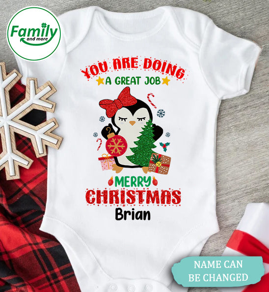 Personalized Gift For Daddy And Mommy You're Doing A Great Job Baby Onesie - NT - HB0710224