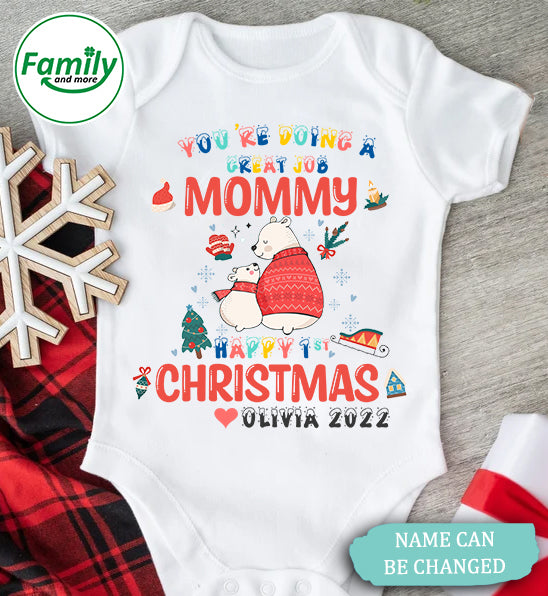 Gift For Mommy Happy 1st Christmas Onesie - NT - AV1409223