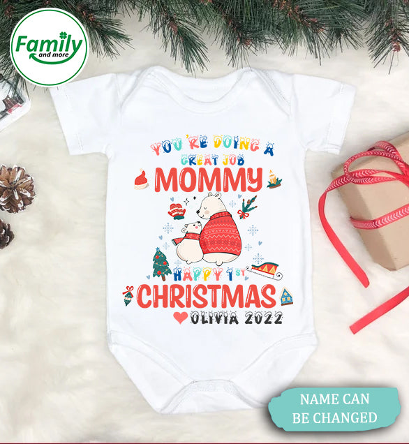 Gift For Mommy Happy 1st Christmas Onesie - NT - AV1409223