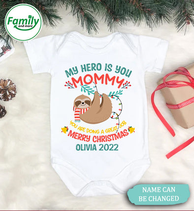 Personalized Gift For Mommy My Hero Is You Onesie - NT - HB2109223