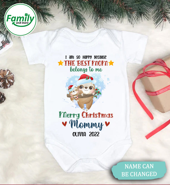 Personalized Gift For Mommy The Best Mom Belongs To Me Baby Onesie - NT - HB1110223