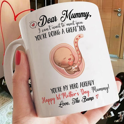 Happy Mother's Day Can't Wait To Meet You Mugs