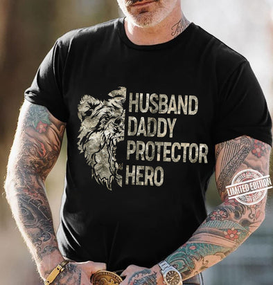 Husband Daddy protector Hero-nk Premium Fit Mens Tee