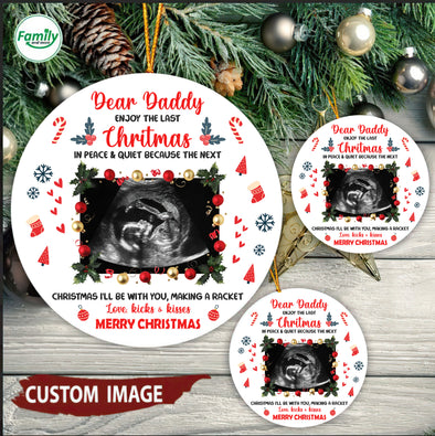 Personalized This Christmas 2021 I'll Be Snuggled Up Two Side Ornament Gift For Husband Love, Kicks & Kisses - pp