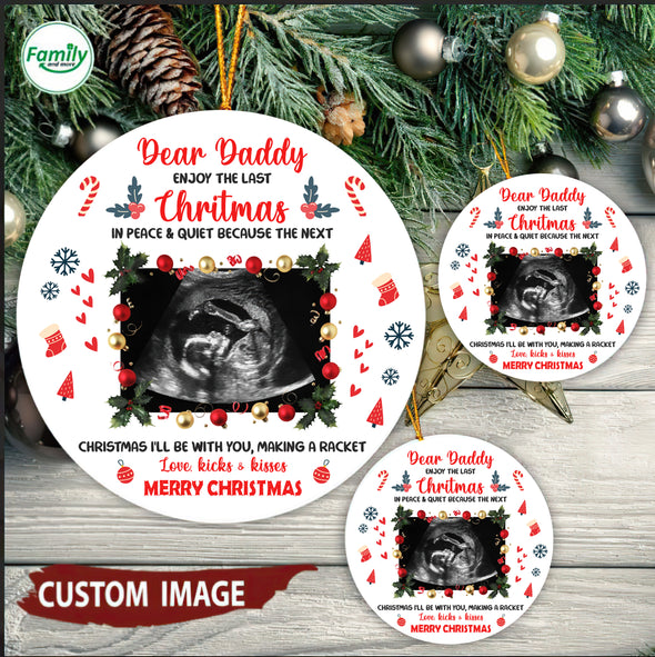 Personalized This Christmas 2021 I'll Be Snuggled Up Two Side Ornament Gift For Husband Love, Kicks & Kisses - pp