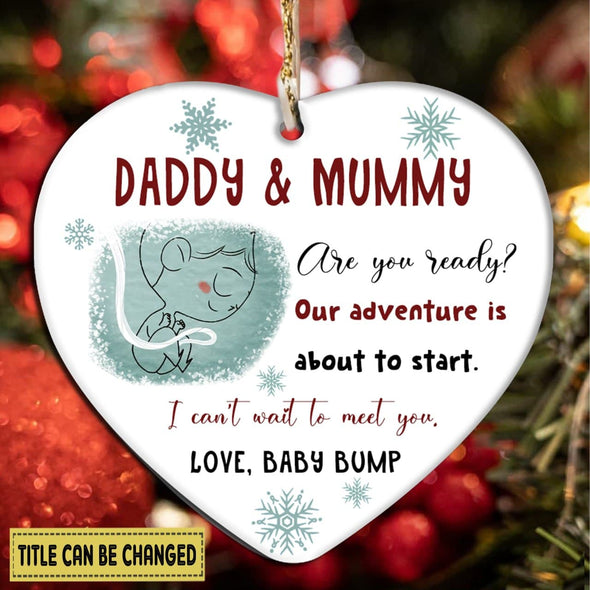 Personalized Gift For Future Daddy And Mommy Our Adventure Is About To Start Ornament - NT - NN0911218