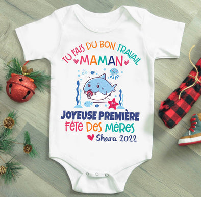 Tu Fais Du Bon Traivail Maman Baby Onesie - AD - TT0204221