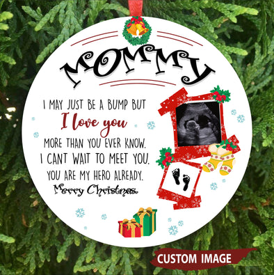 Personalized This Christmas 2021 I'll Be Snuggled Up Two Side Ornament Gift For Mommy I Love You Merry Christmast - pp