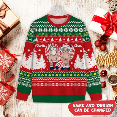 Personalized Gift For Couple Funny Santa Christmas Ugly Sweater_NT_HB1111225