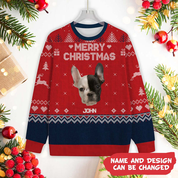 Personalized Gift For Dog/ Cat Lover Custom Photo Christmas Ugly Sweater_NT_HB2211222