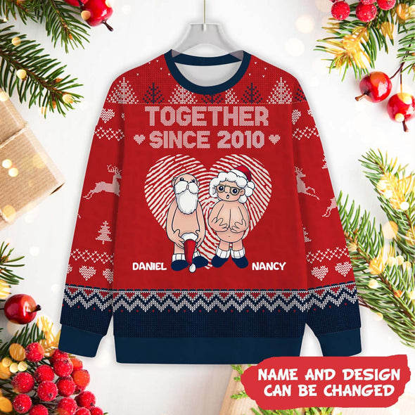 Personalized Gift For Couple Together Since Christmas Ugly Sweater_NT_HB1711223