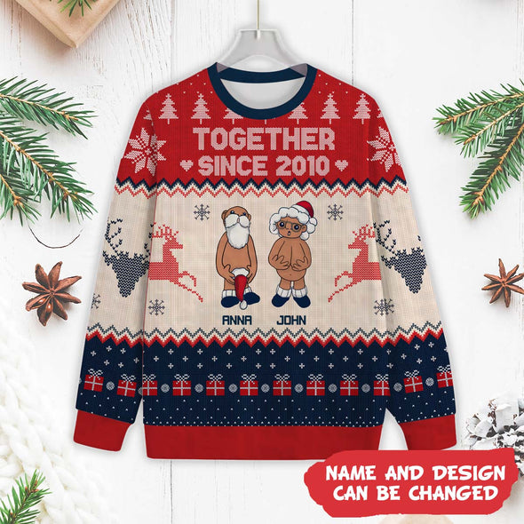 Personalized Gift For Couple Together Since Christmas Ugly Sweater_NT_HB2211221