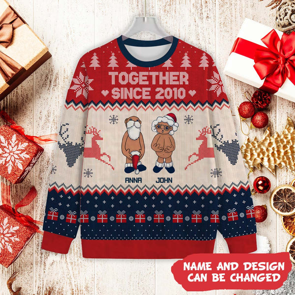 Personalized Gift For Couple Together Since Christmas Ugly Sweater_NT_HB2211221