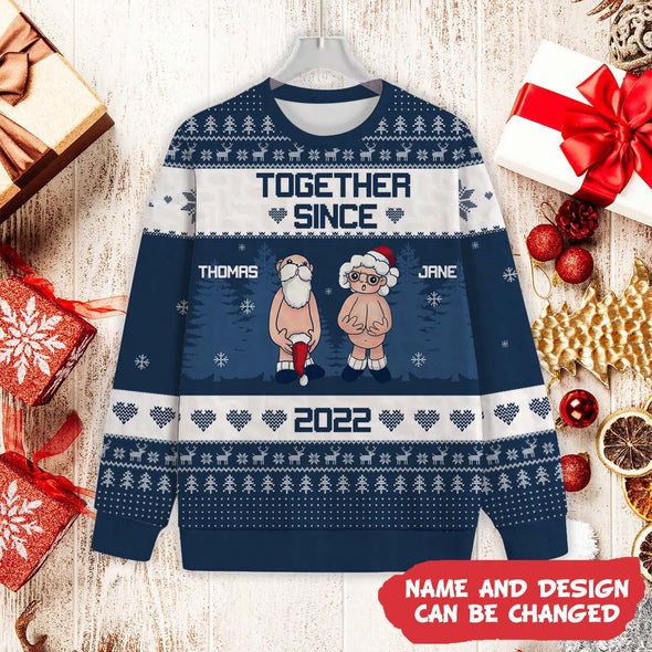 Personalized Gift For Couple Together Since Christmas Ugly Sweater_NT_HB2111221