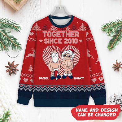 Personalized Gift For Couple Together Since Christmas Ugly Sweater_NT_HB1711223