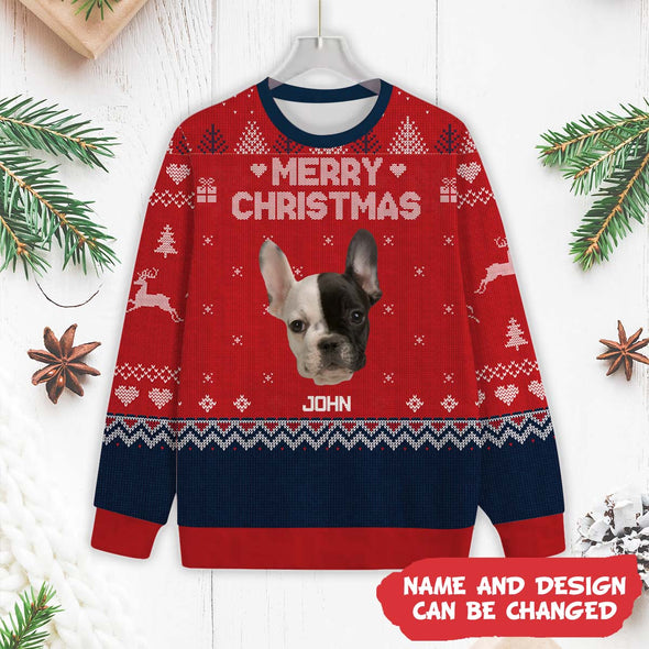 Personalized Gift For Dog/ Cat Lover Custom Photo Christmas Ugly Sweater_NT_HB2211222